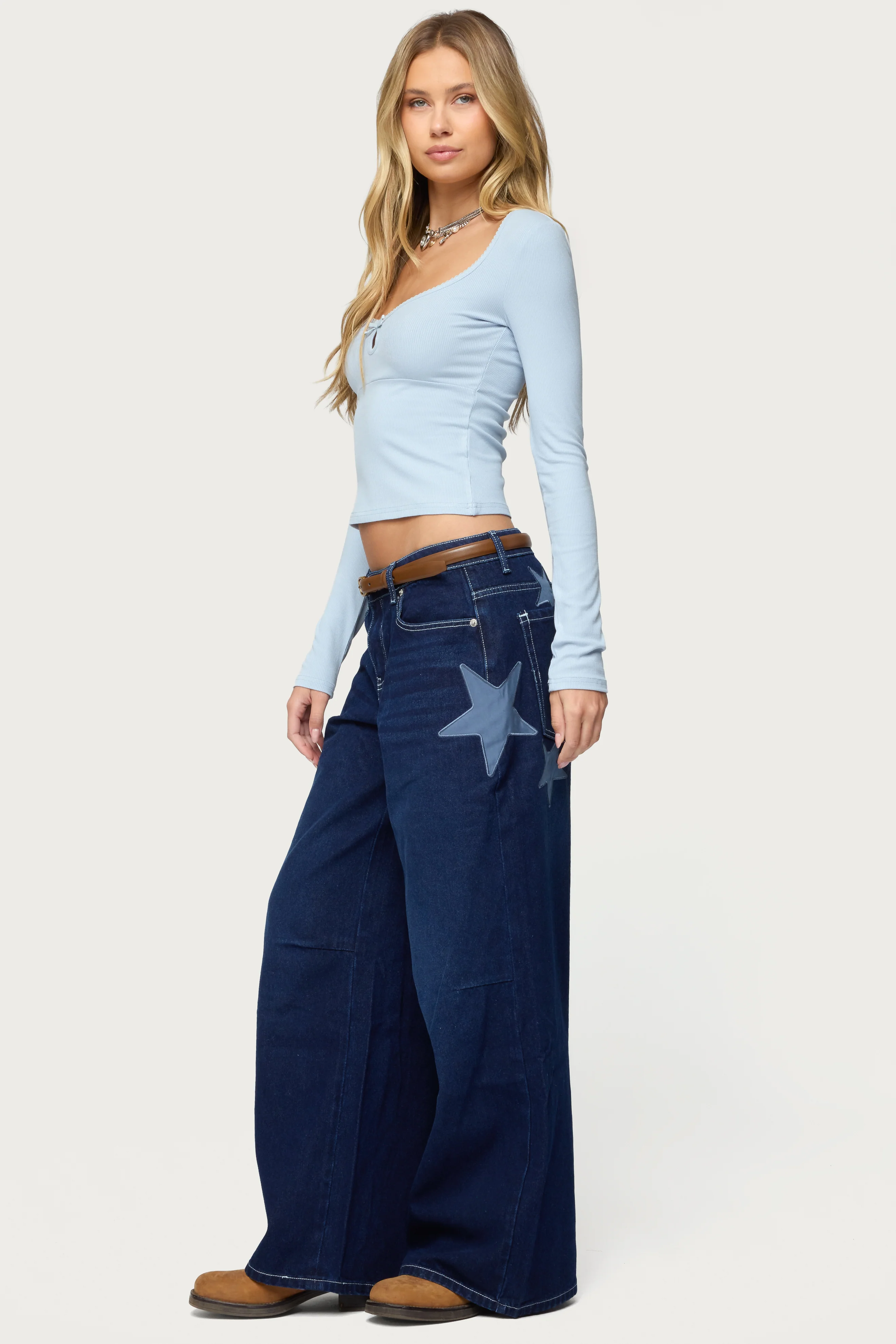Trish Stars Low Rise Baggy Jeans - Image 5