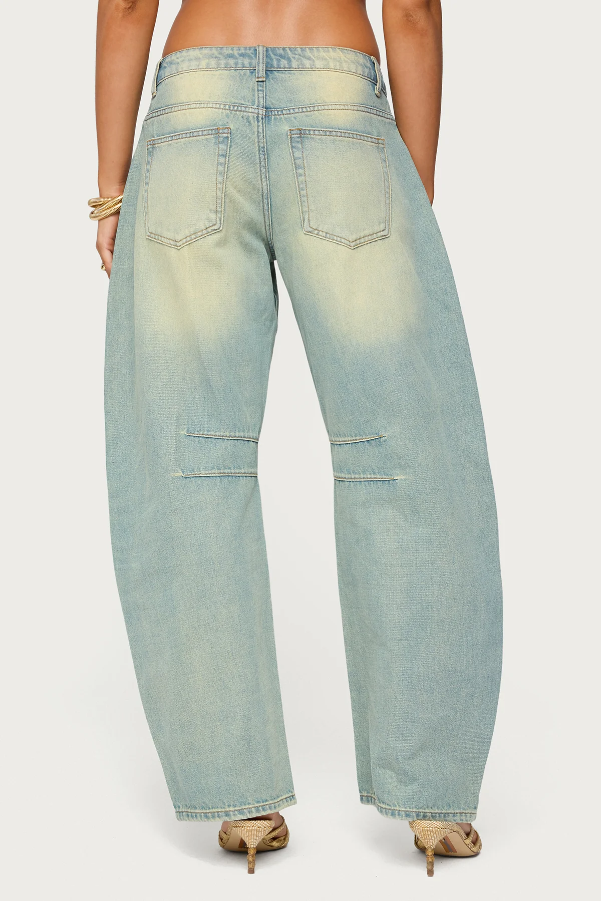 Cayden Washed Low Rise Barrel Jeans - Image 5