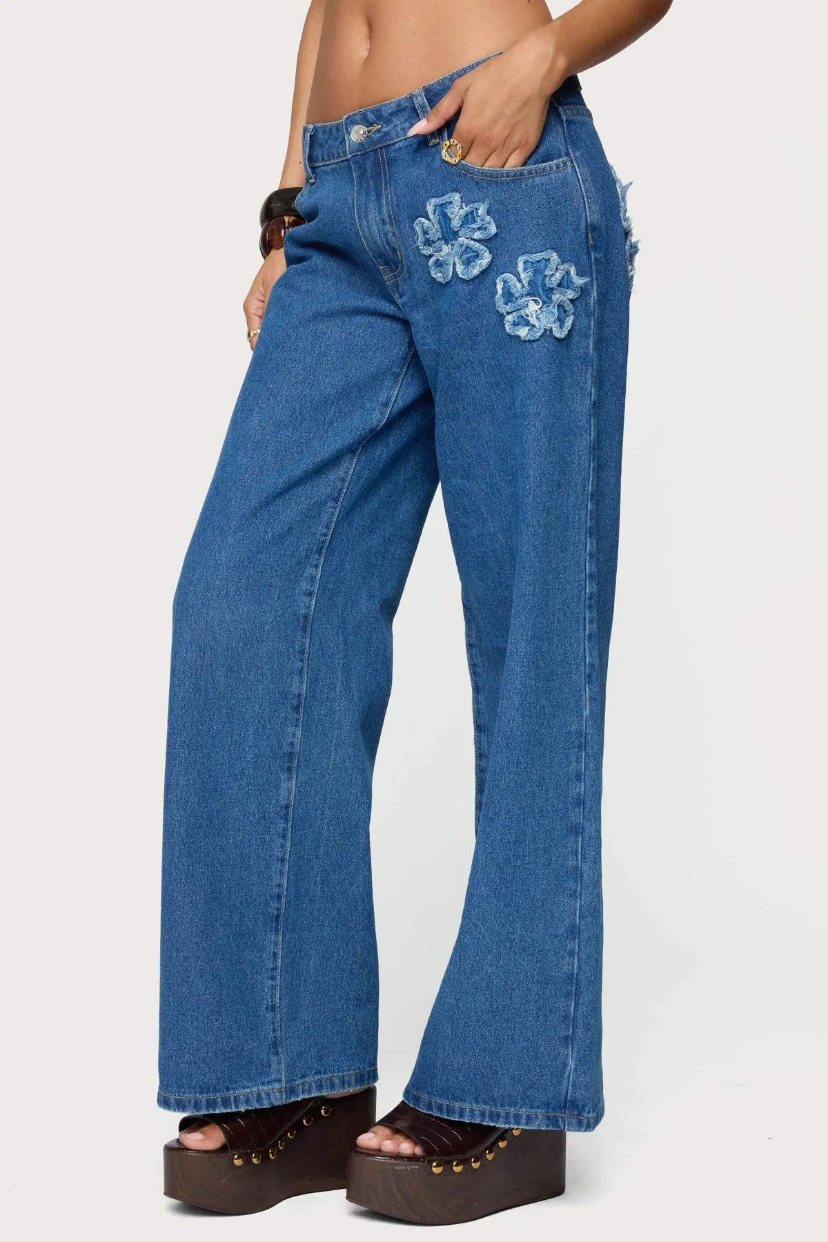Flower Patch Low Rise Baggy Jeans - Image 3