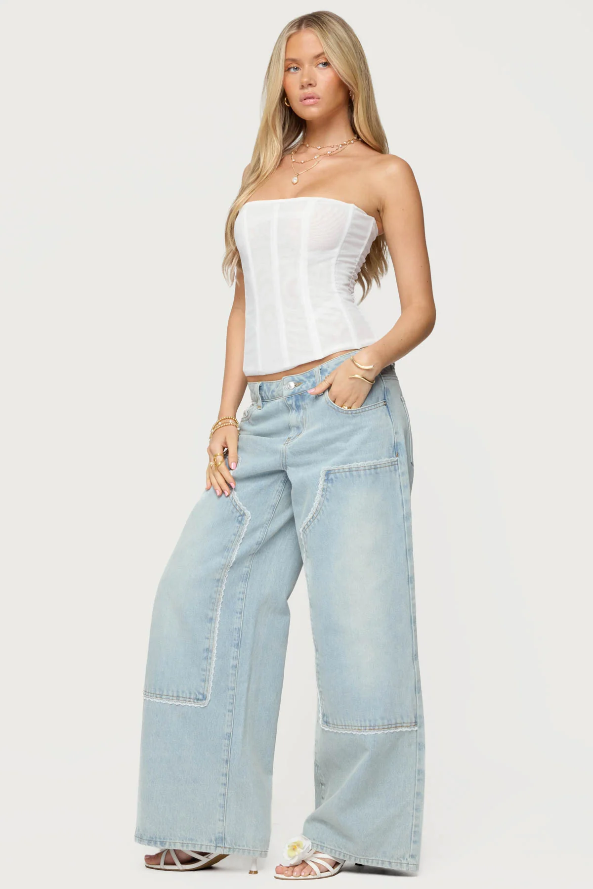 Teela Lacey Low Rise Baggy Carpenter Jeans - Image 4