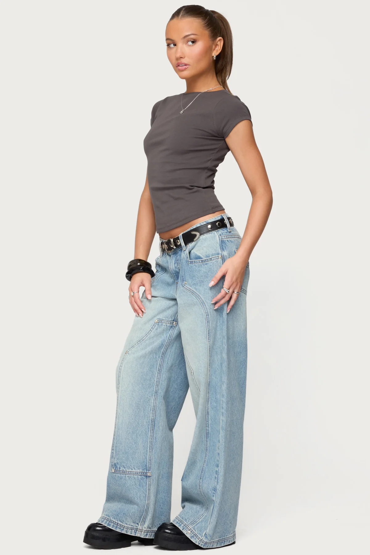Dema Western Low Rise Baggy Jeans - Image 3