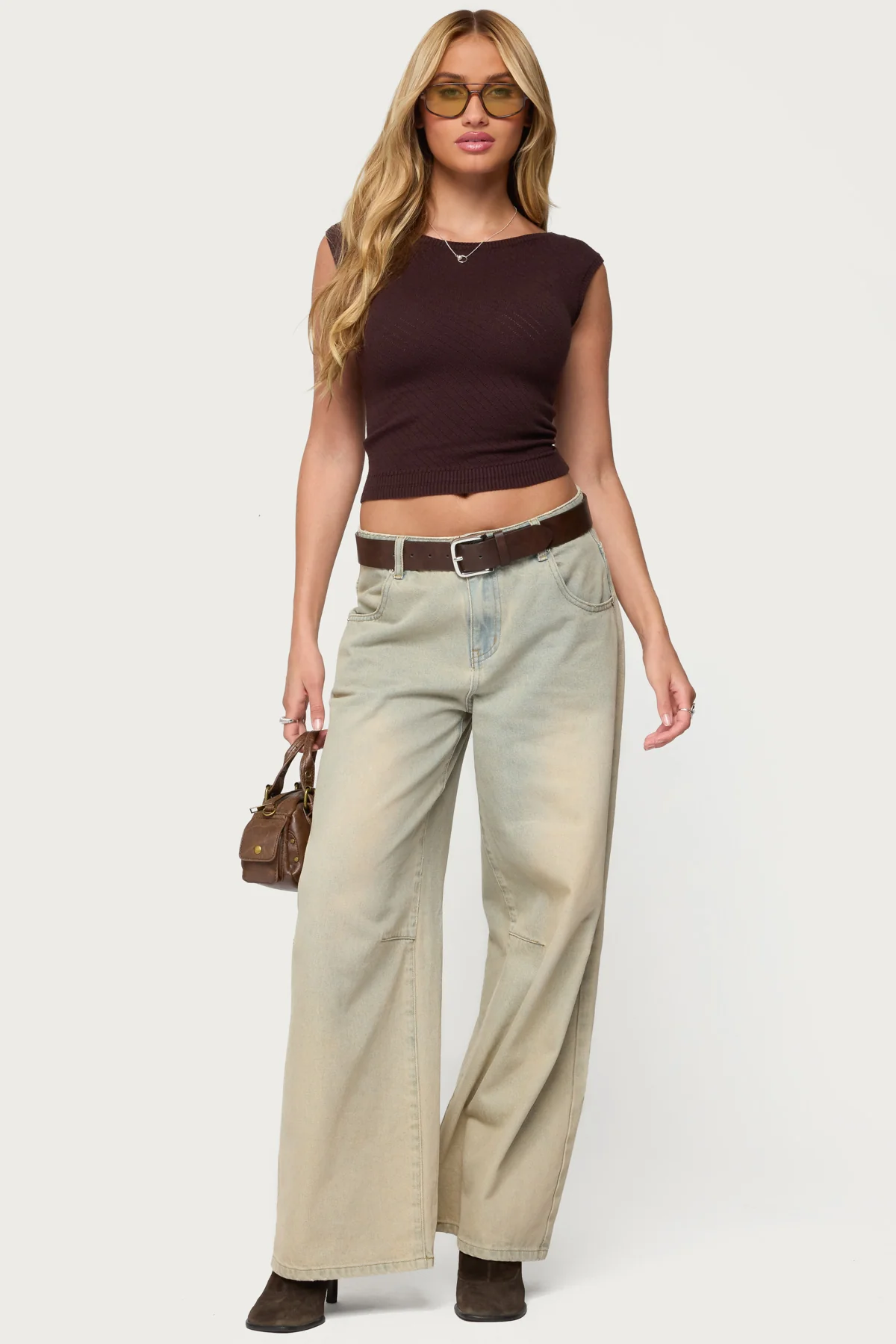 Jarah Pointelle Knit Boat Neck Top - Image 2