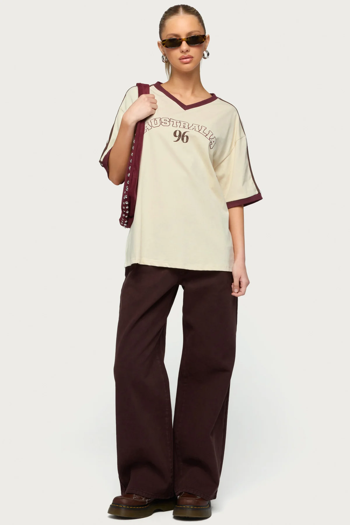 Australia 96 Contrast Oversized T Shirt - Image 2