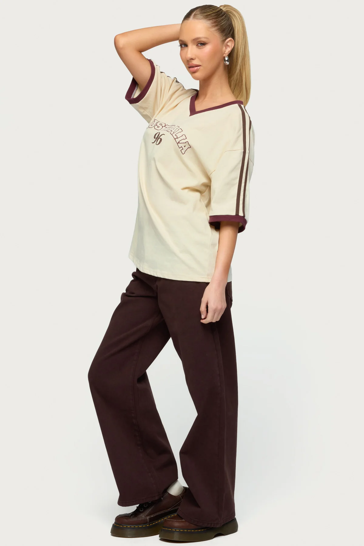 Australia 96 Contrast Oversized T Shirt - Image 4