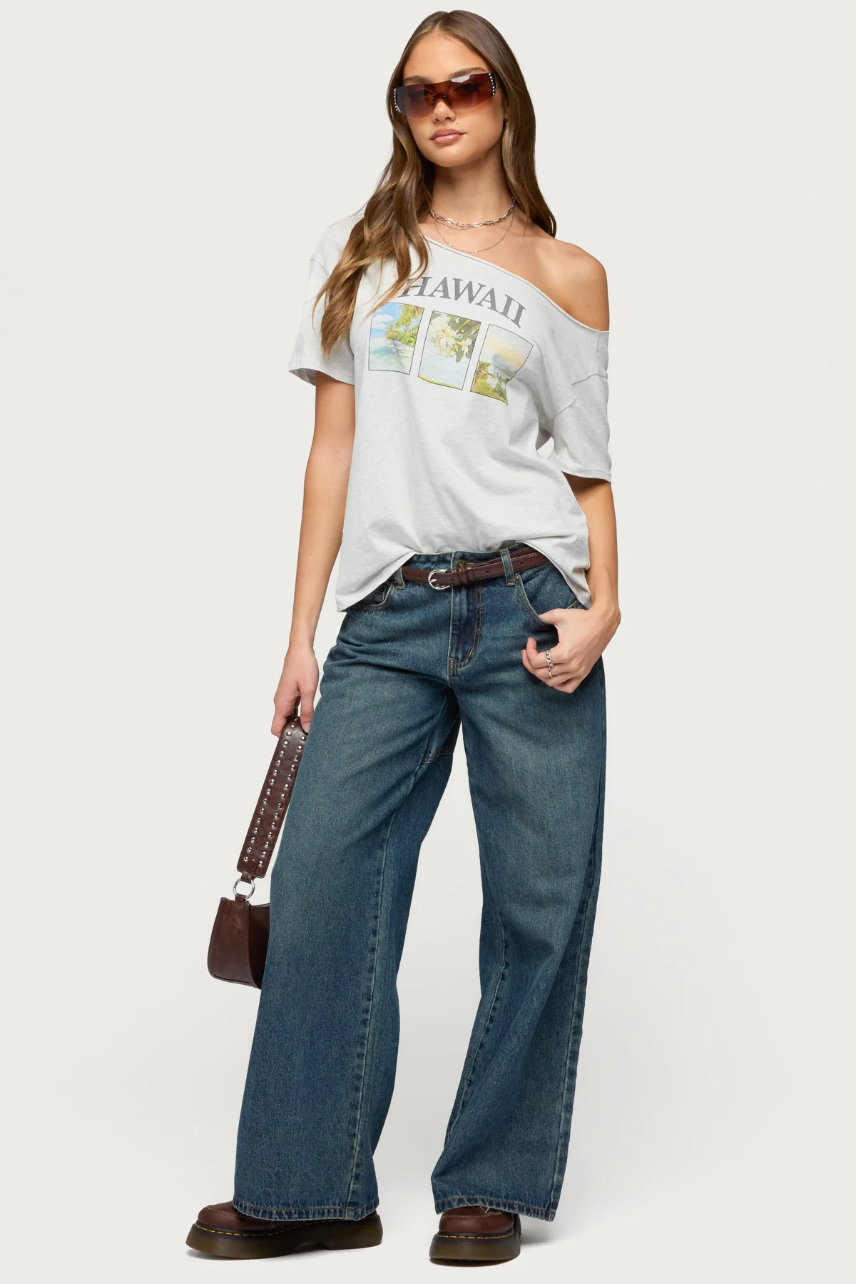Hawaiian Babe Off Shoulder T Shirt - Image 2