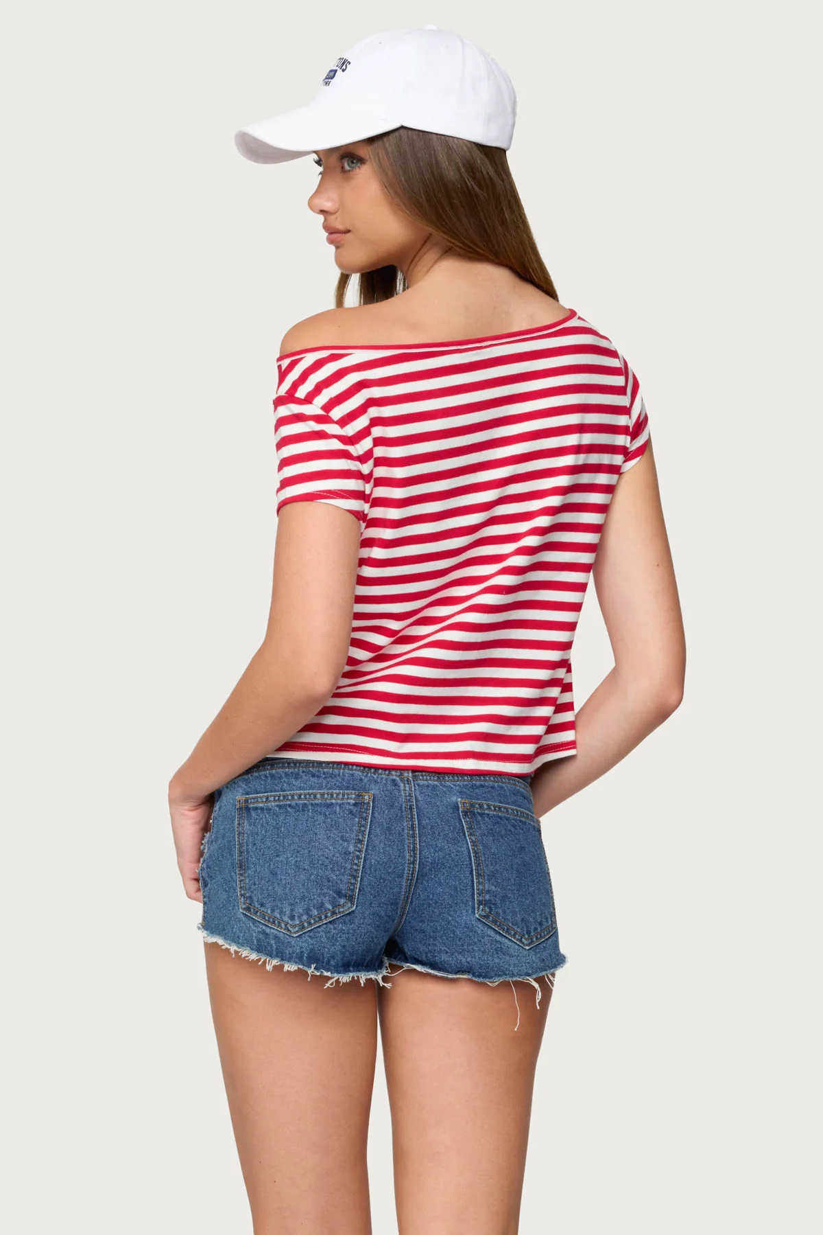 Aretha Striped Off Shoulder Top - Image 5