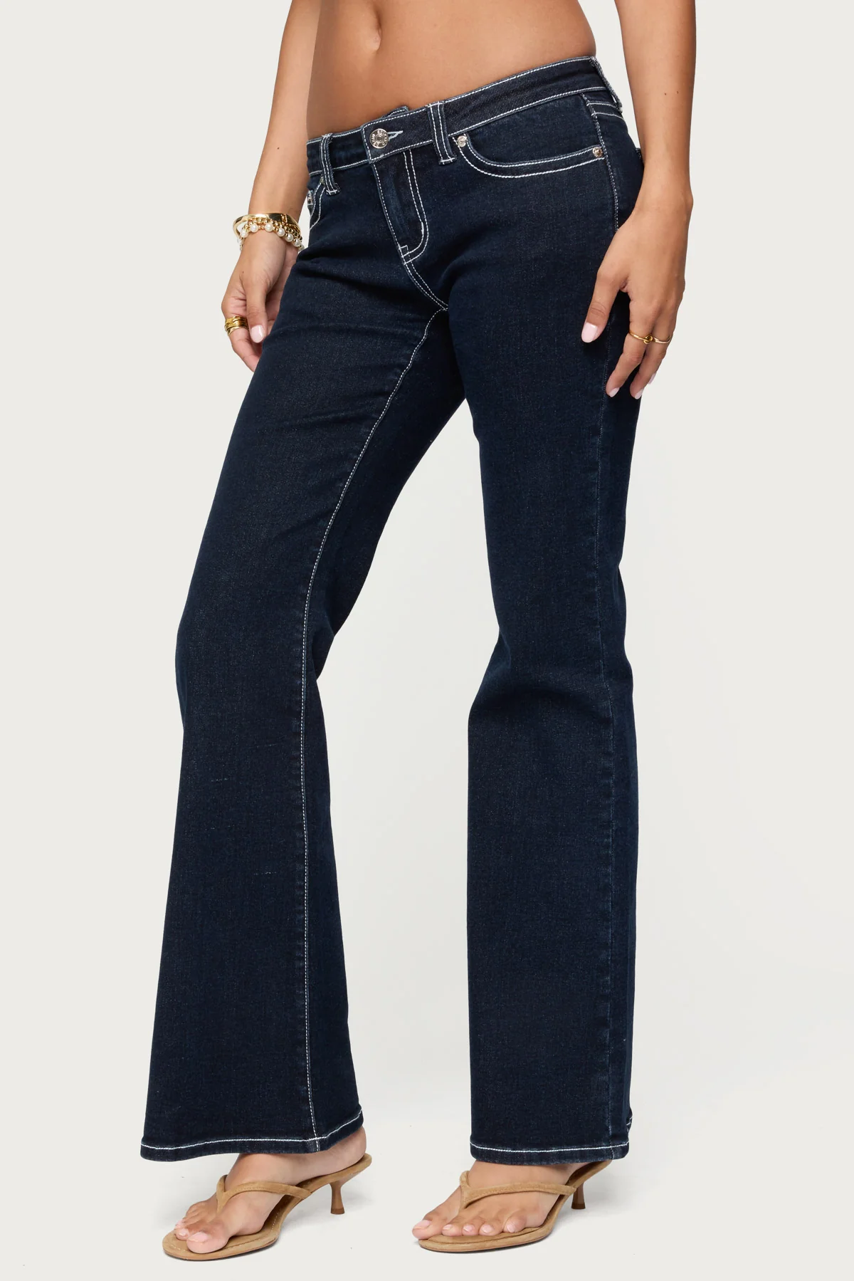 Louis Contrast Low Rise Bootcut Jeans - Image 4
