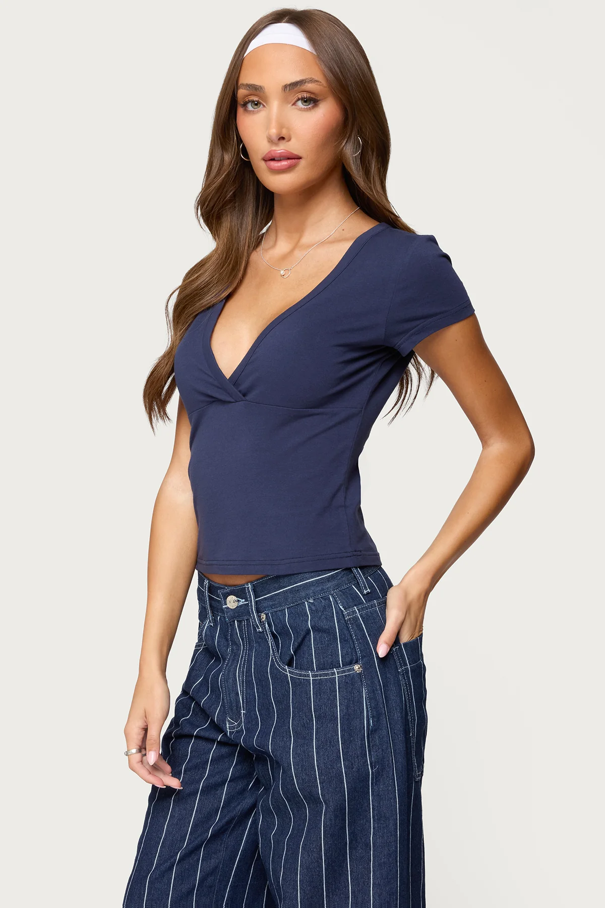Merinda V Neck T Shirt - Image 3