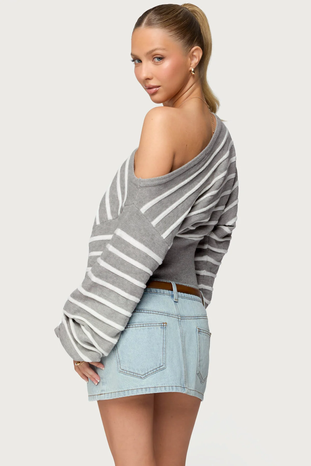 Mika Off Shoulder Oversized Sweater - Image 6