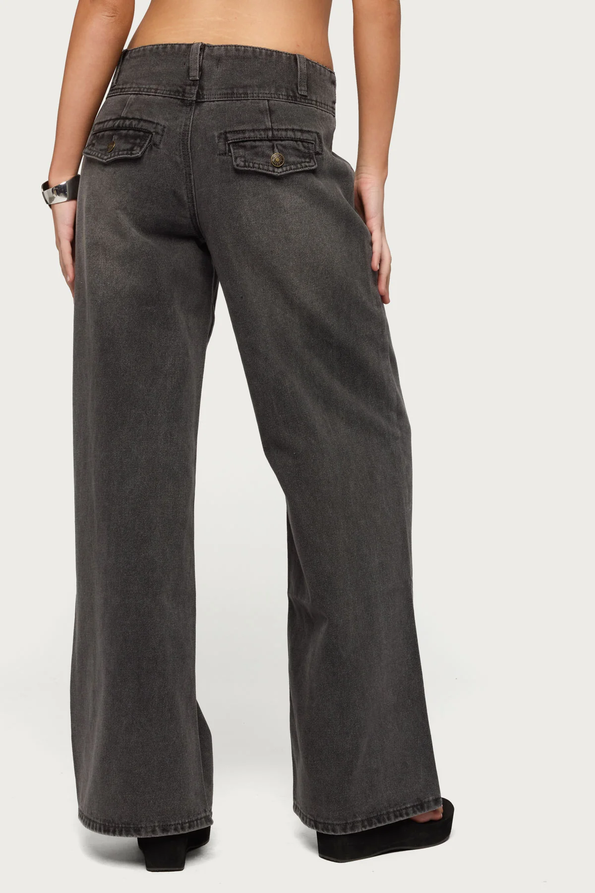 Meredith Low Rise Wide Leg Jeans - Image 4