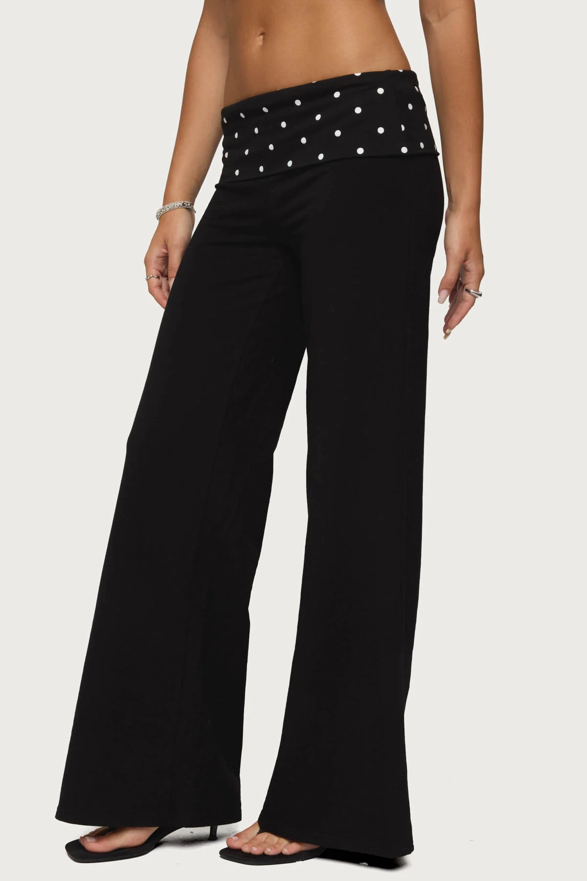 Reeva Polka Dot Foldover Pants - Image 4