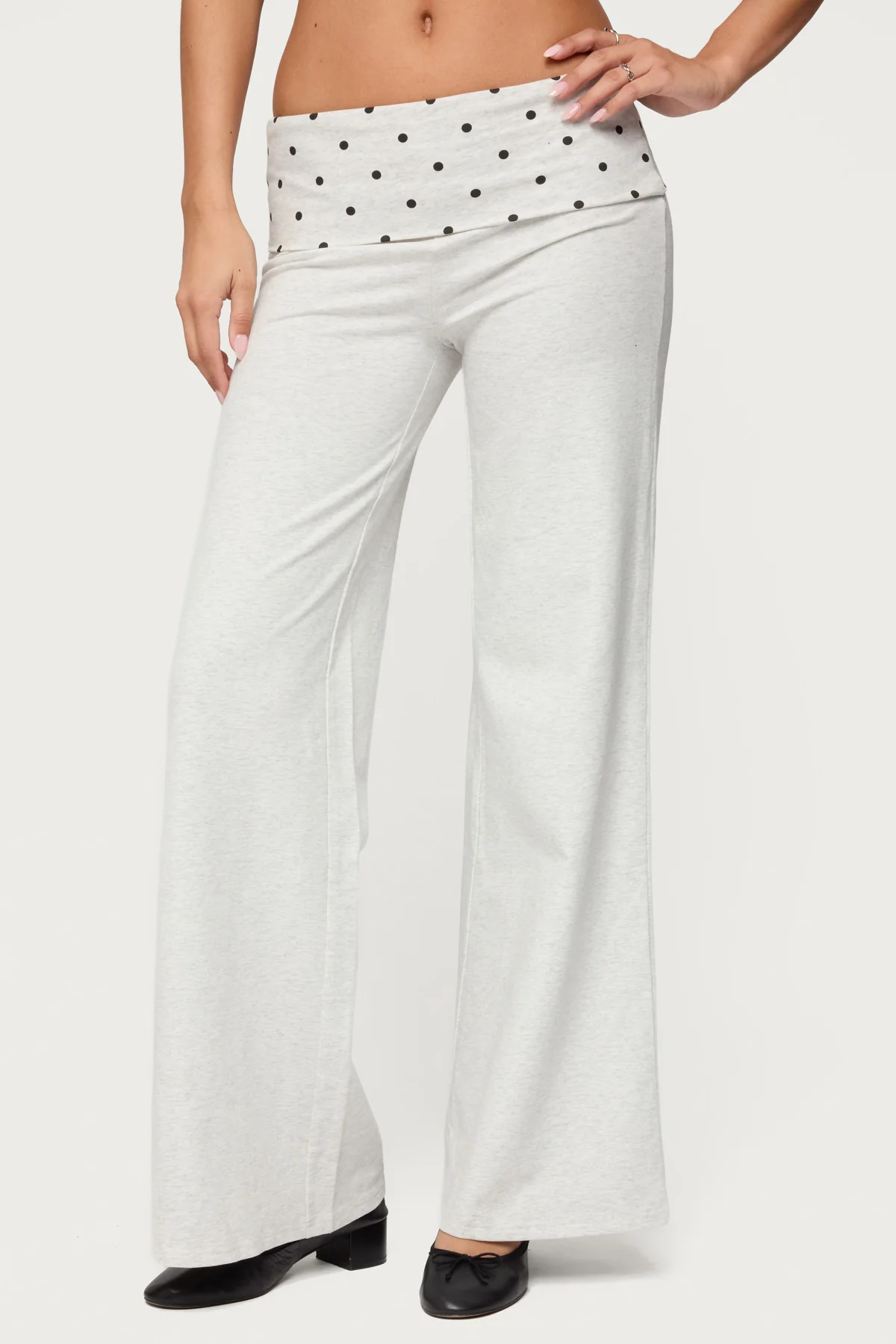 Reeva Polka Dot Foldover Pants - Image 3