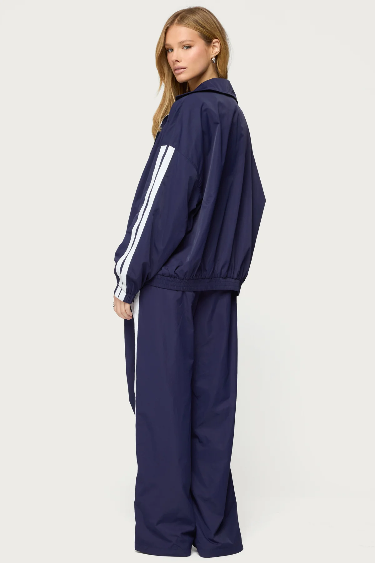 Kieran Stripey Nylon Track Jacket - Image 5