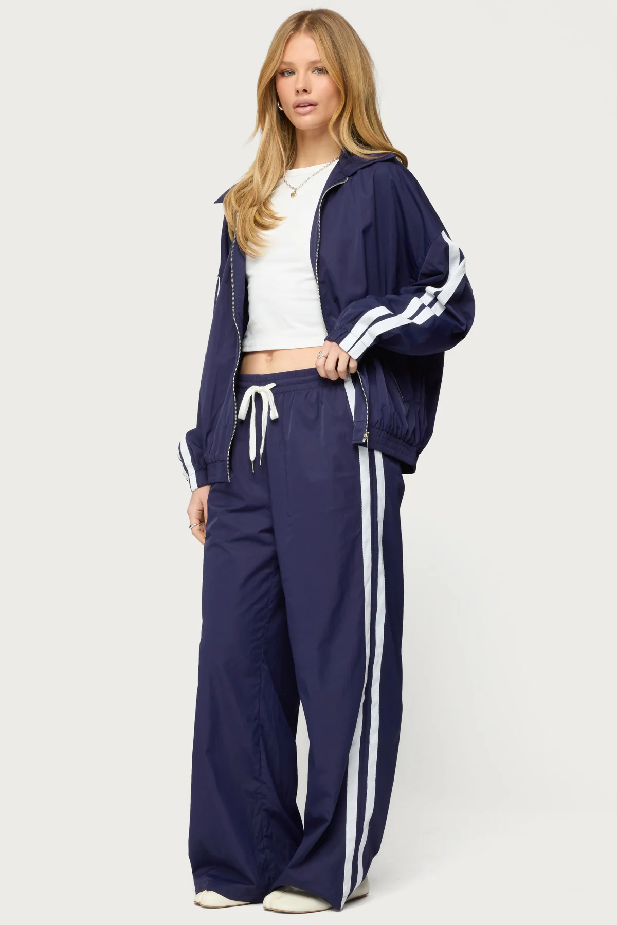 Kieran Stripey Nylon Track Pants - Image 3