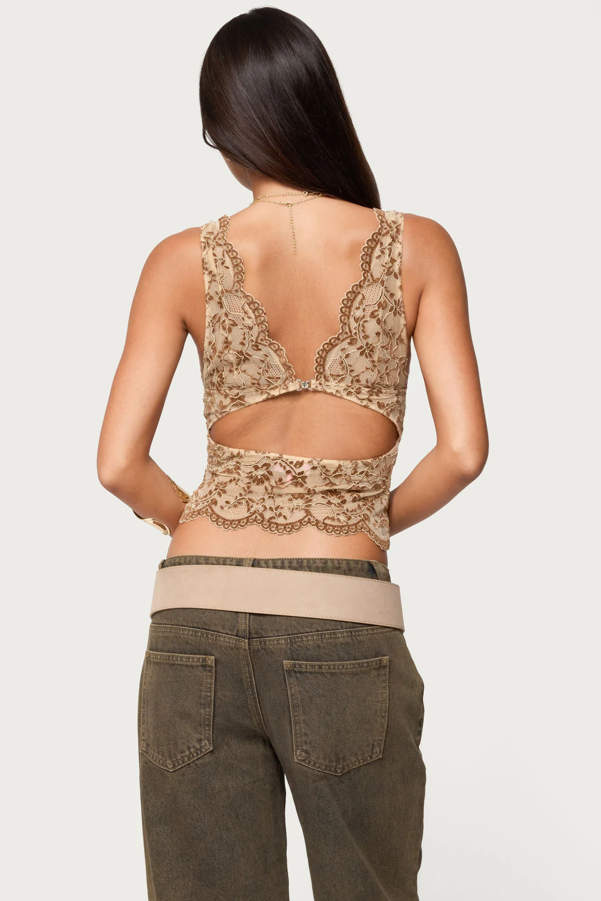Araura Lace Velvet Floral Top - Image 5