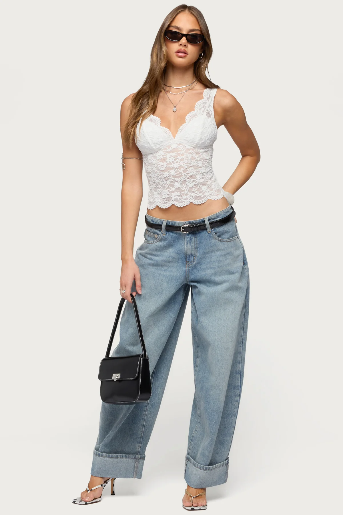 Araura Lace Velvet Floral Top - Image 6