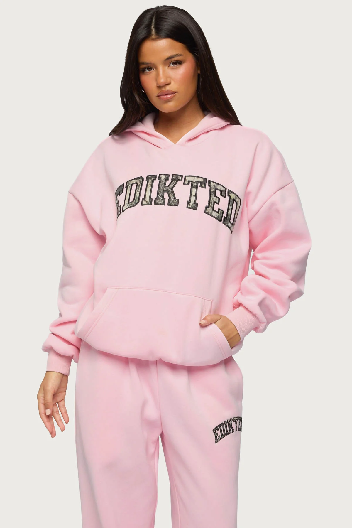 Camo Crush Edikted Oversized Hoodie - Image 2