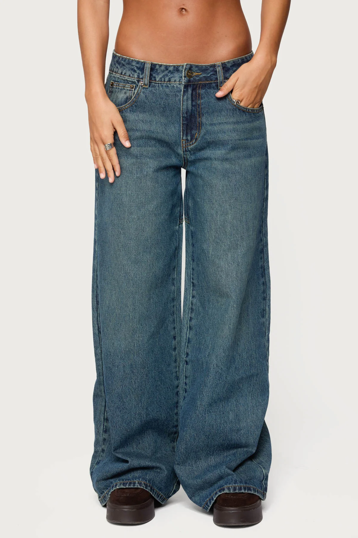 Heartly Low Rise Baggy Jeans - Image 2