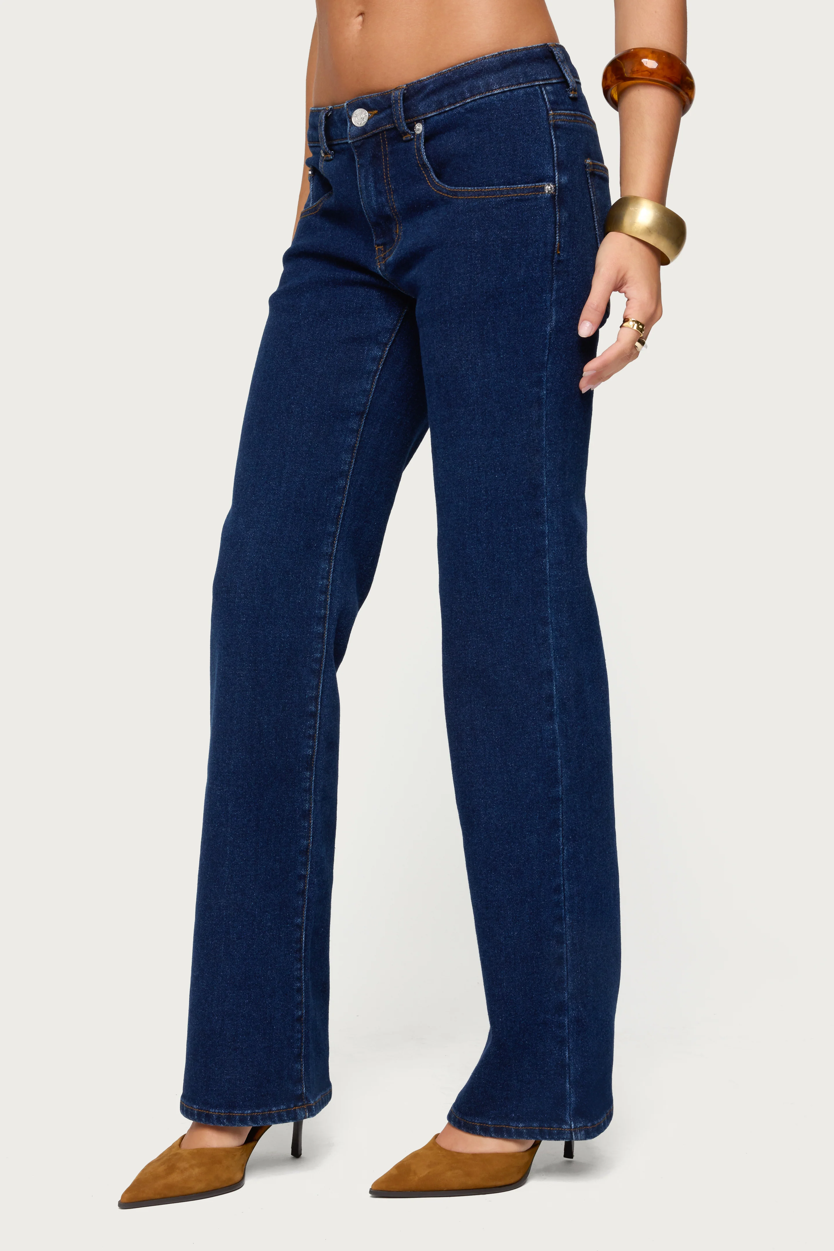 Jemima Low Rise Straight Leg Jeans - Image 4