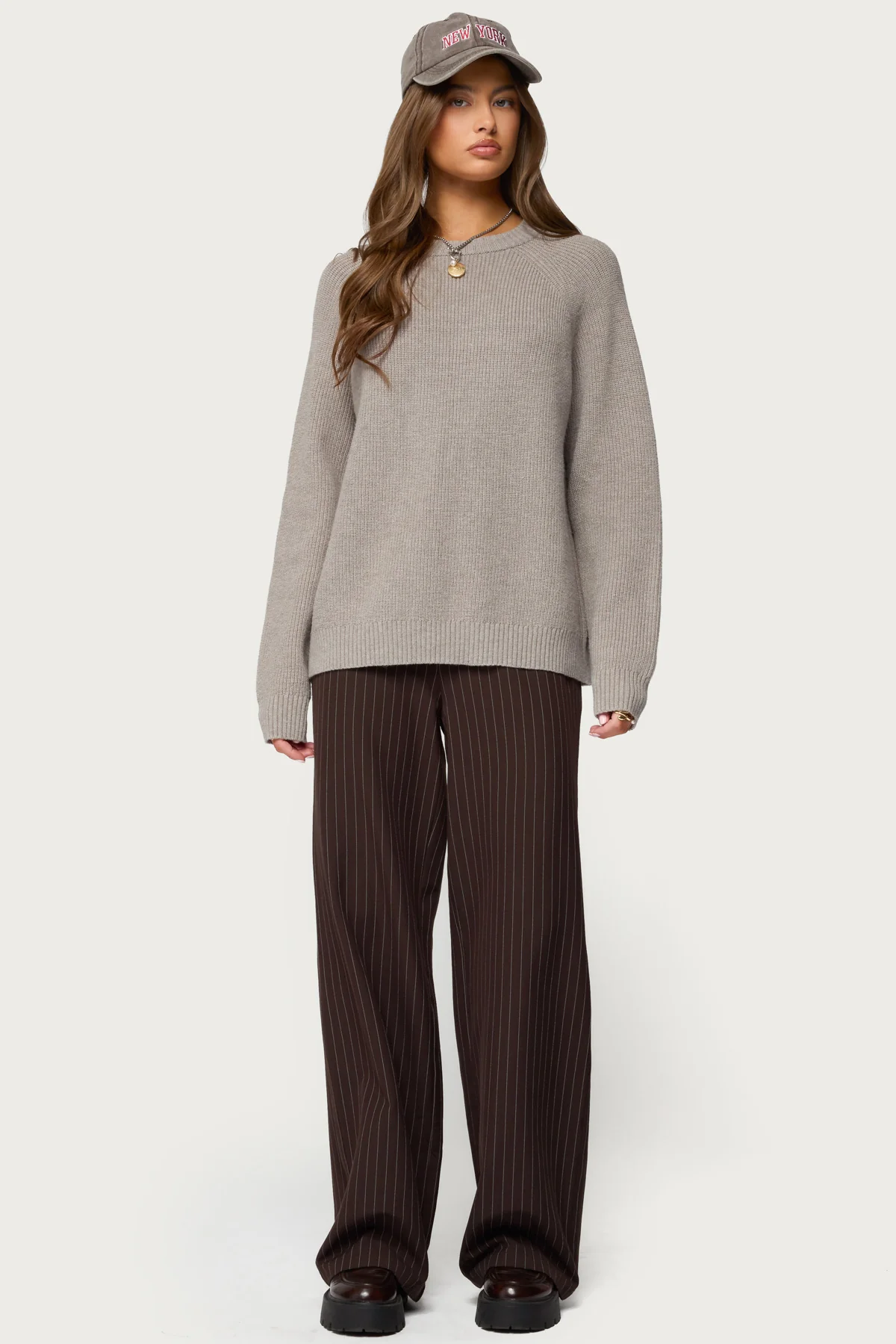 Lavonne Oversized Knit Raglan Sweater - Image 5