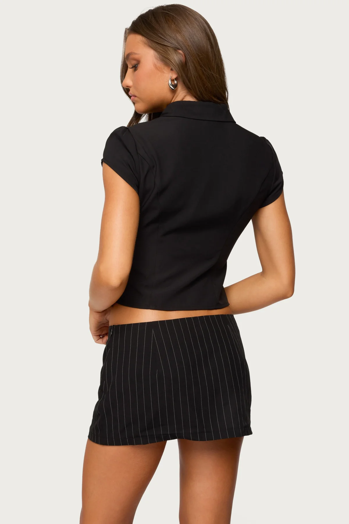 Myrna Cut Out Collar Top - Image 5