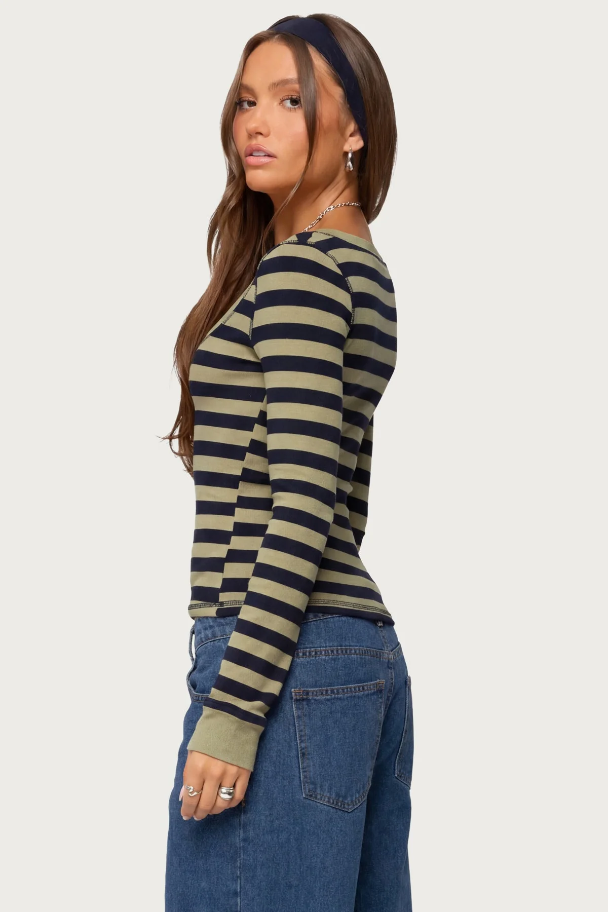 Rainey Striped Long Sleeve Top - Image 3