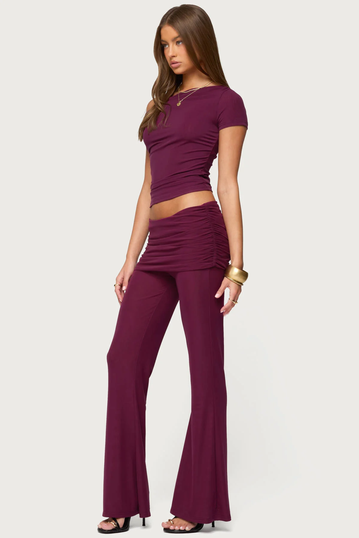 Halli Foldover Mini Skirt Pants - Image 3