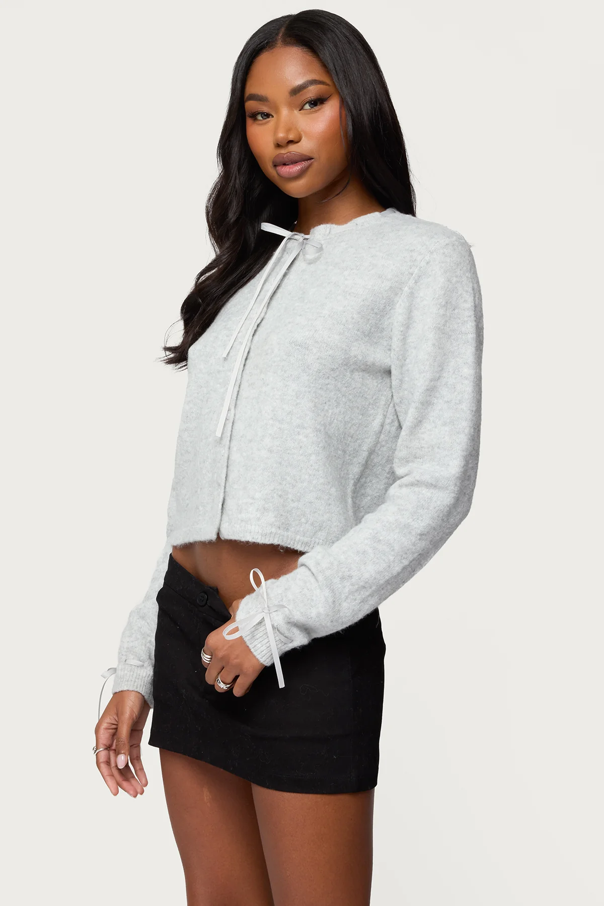 Vickie Ribbon Knit Cardigan - Image 3