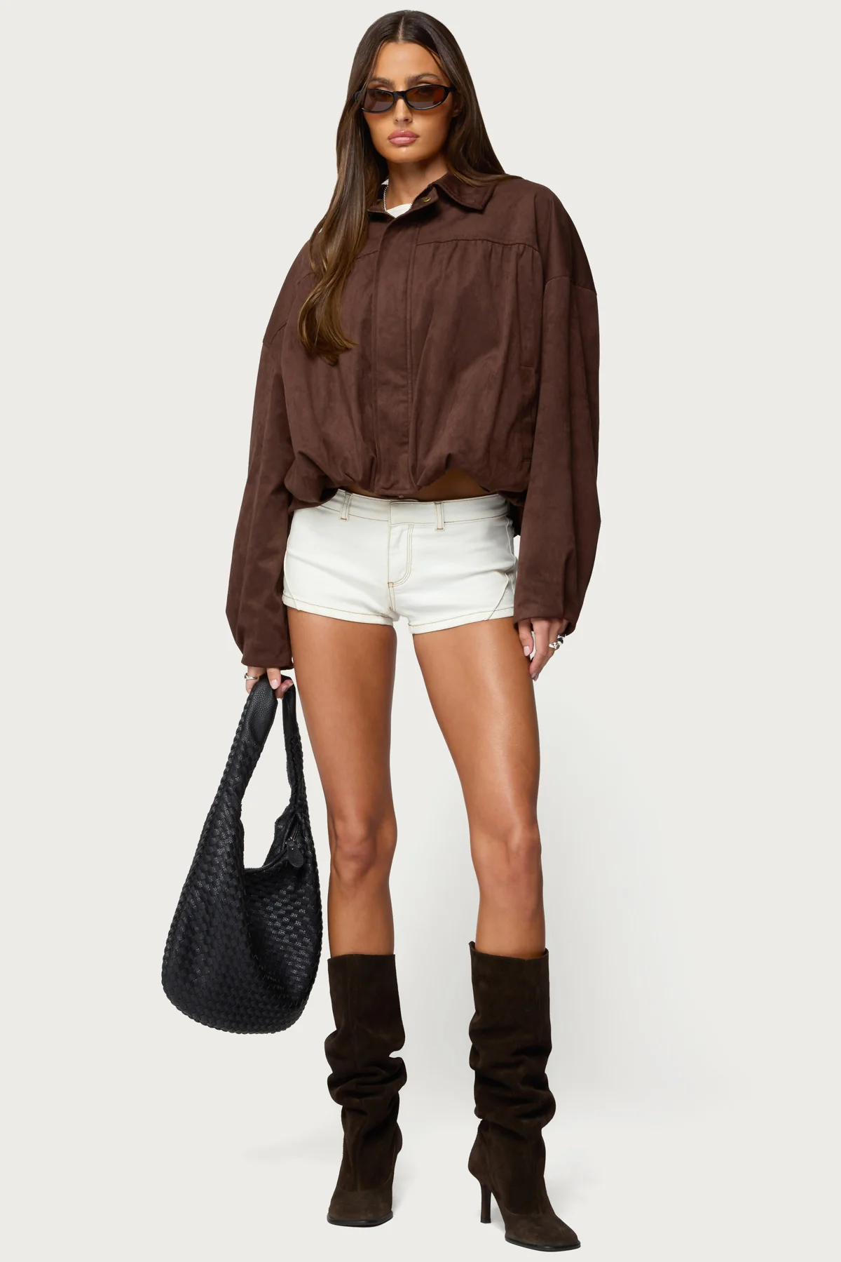 Alberta Faux Suede Bubble Jacket - Image 2