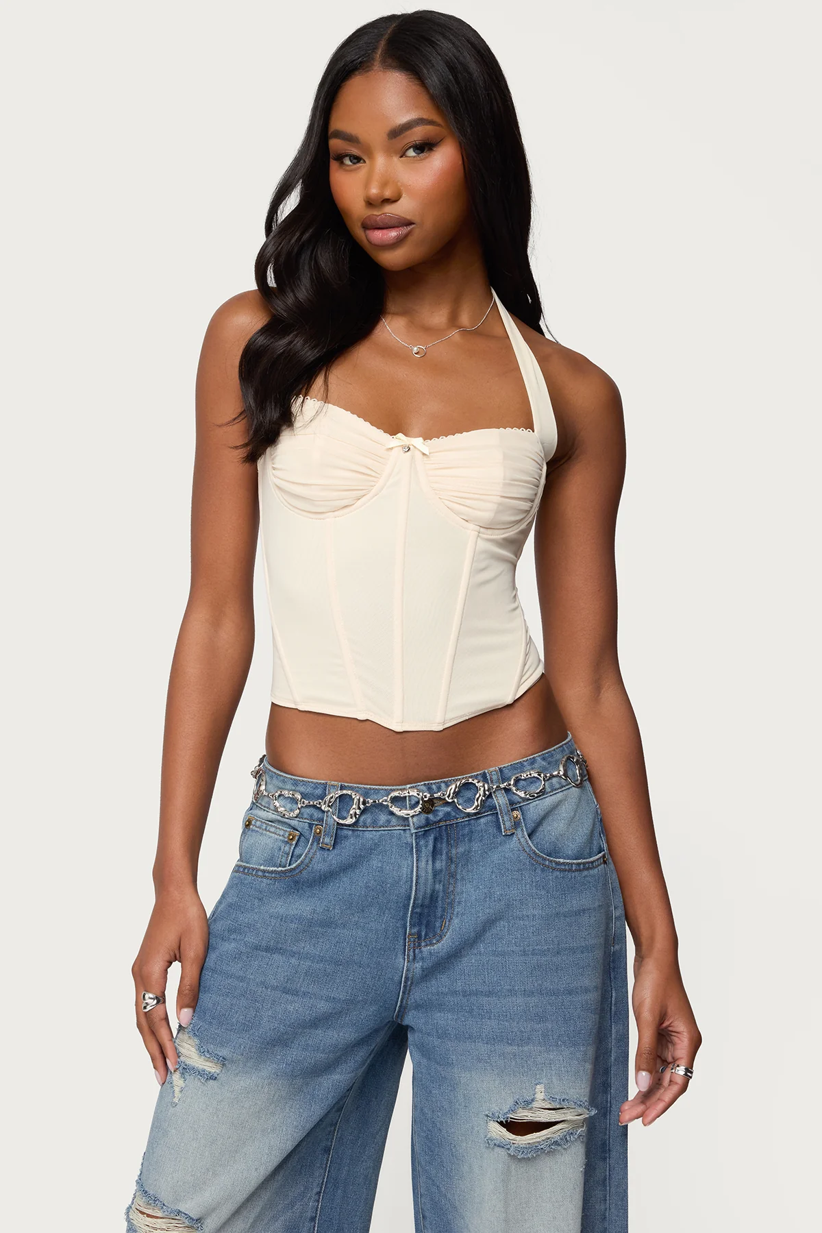 Abigail Ruched Halter Corset - Image 2
