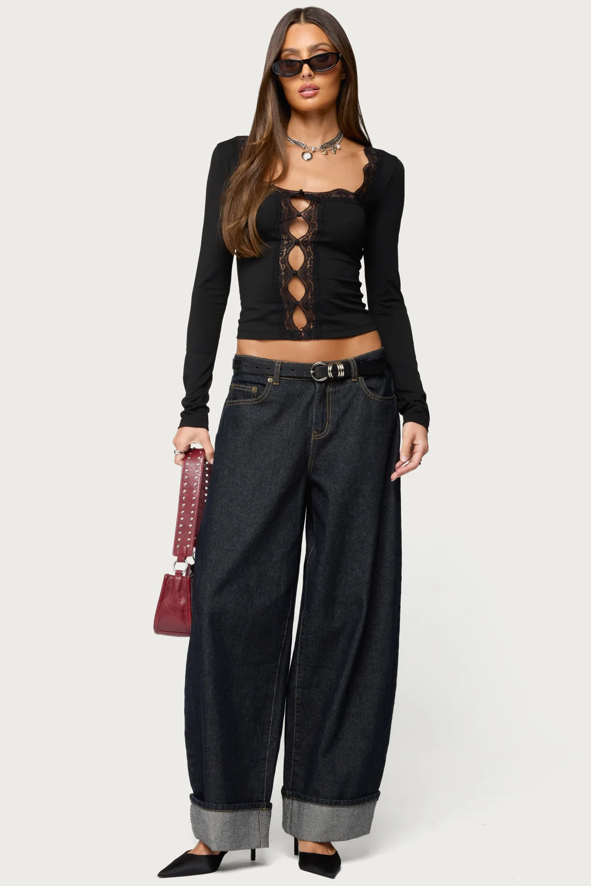 Zeya Lacey Keyhole Top - Image 2