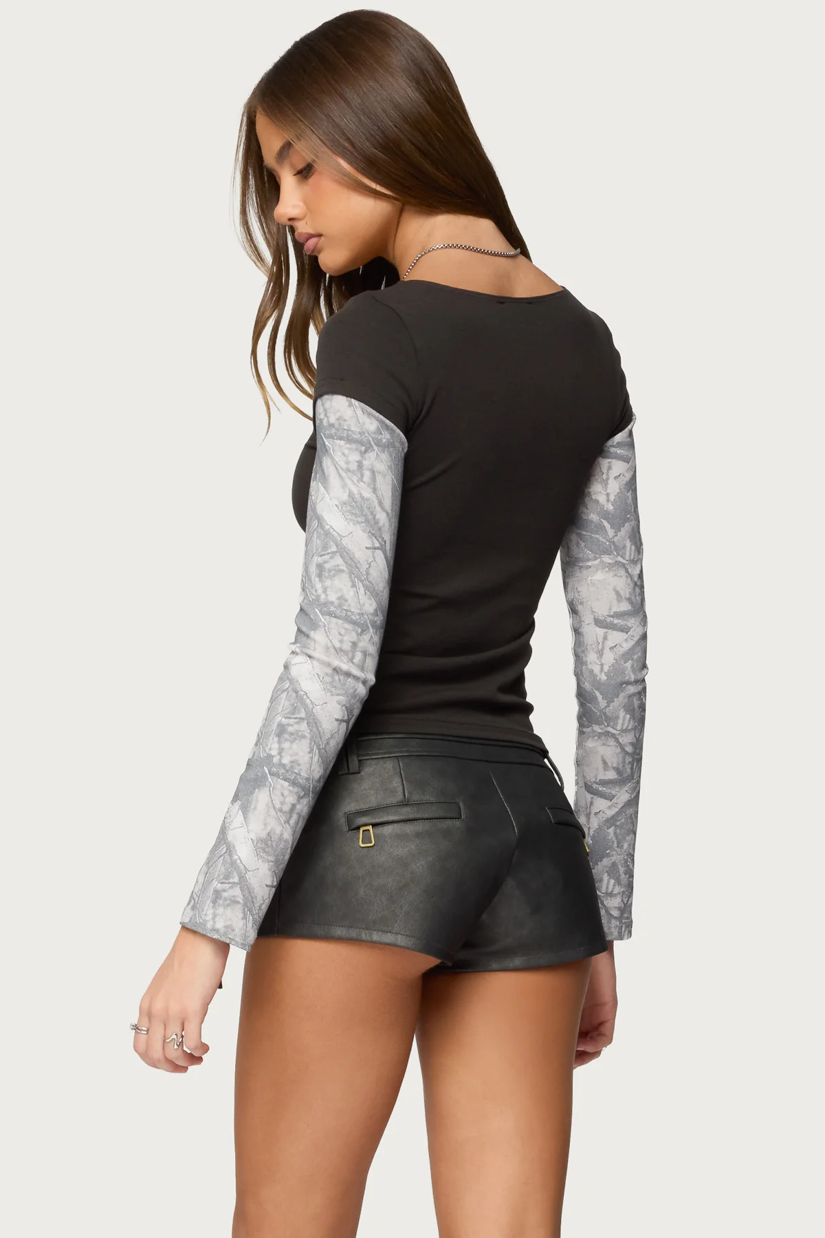 Layered Camo Long Sleeve T Shirt - Image 4