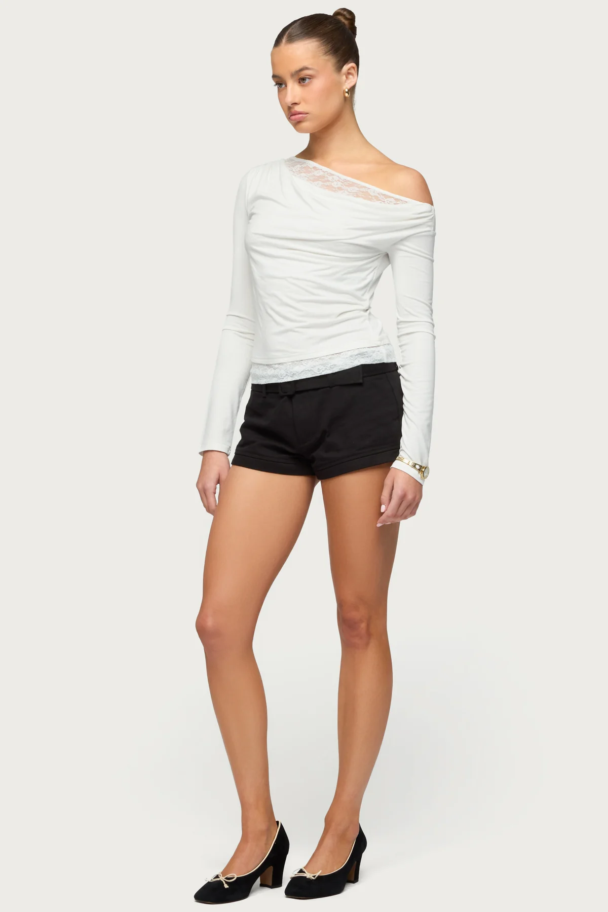 Layered Lacey Off Shoulder Top - Image 4