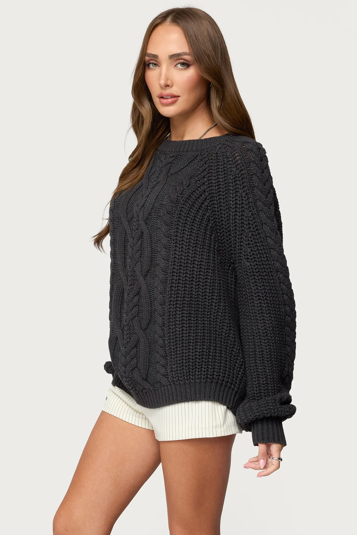 Lira Chunky Cable Knit Sweater - Image 3