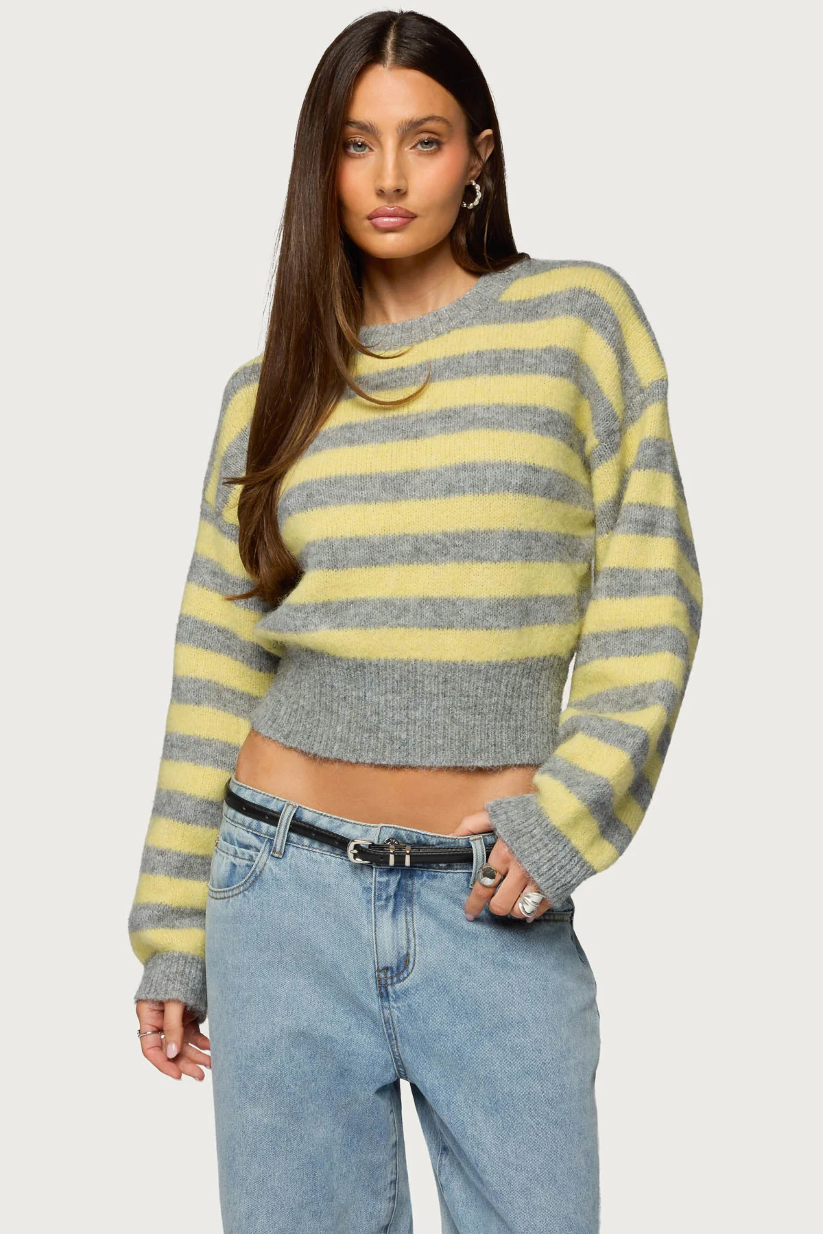 Penelope Fuzzy Striped Sweater - Image 2