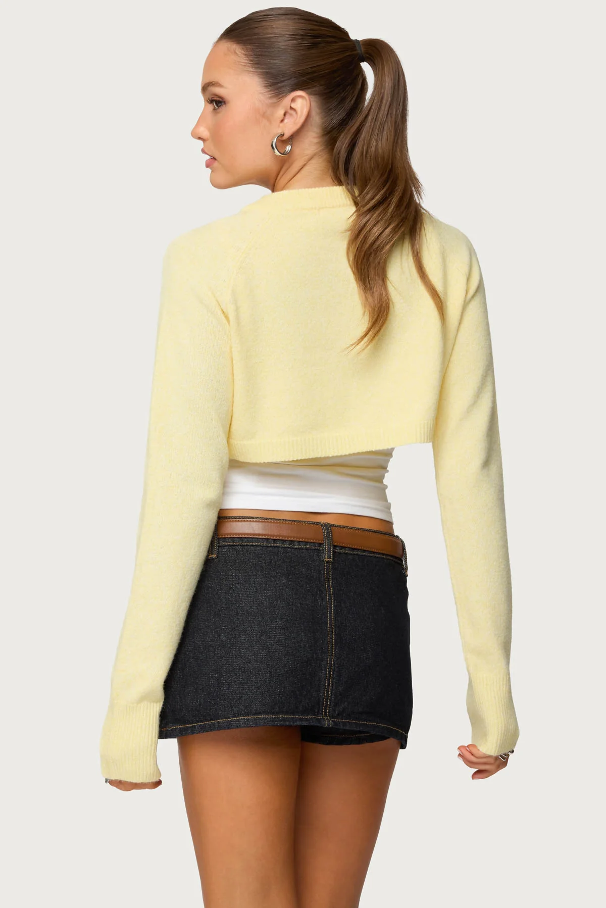 Morgynne Cropped Knit Cardigan - Image 5