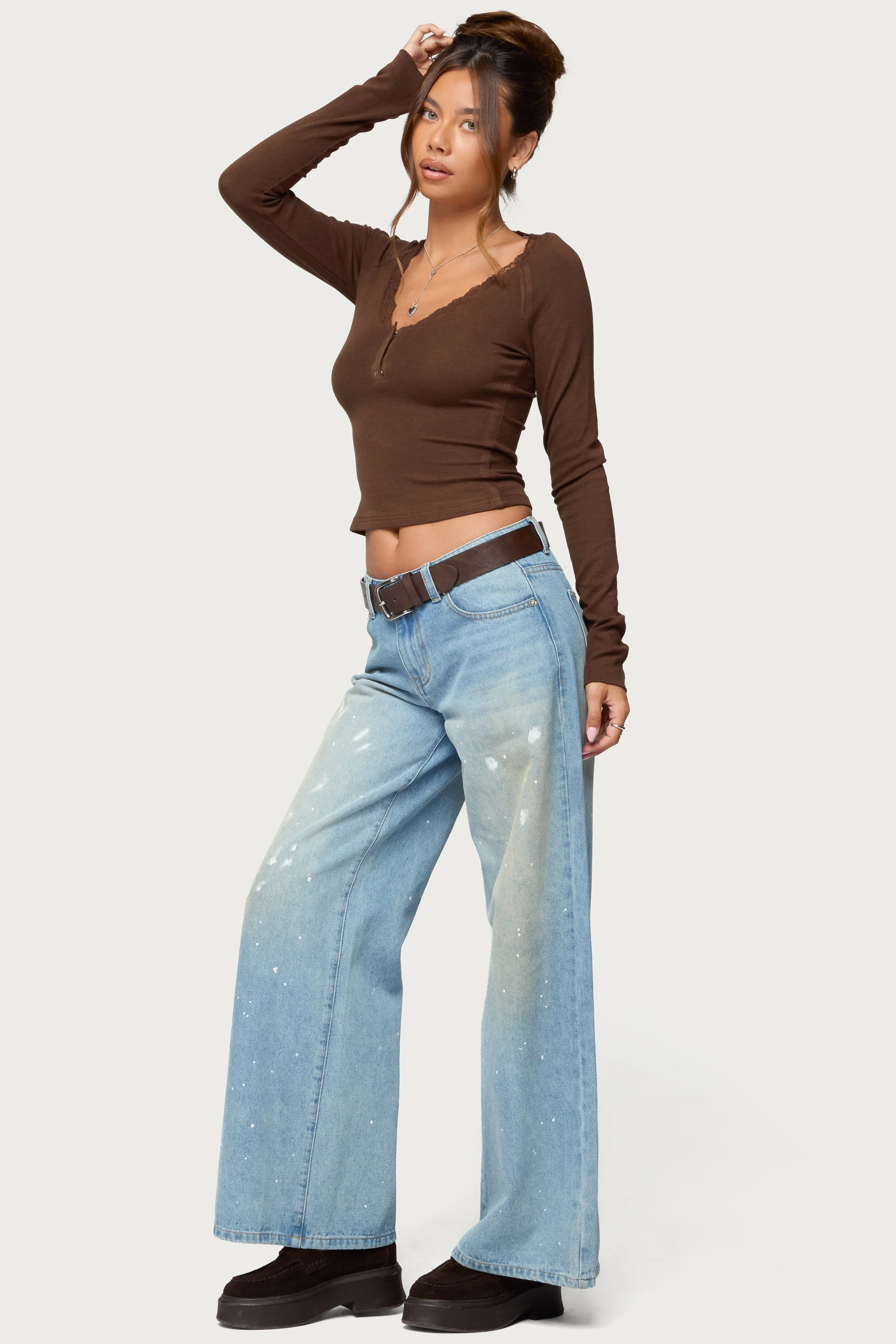 Shanah Lacey Henley Top - Image 4