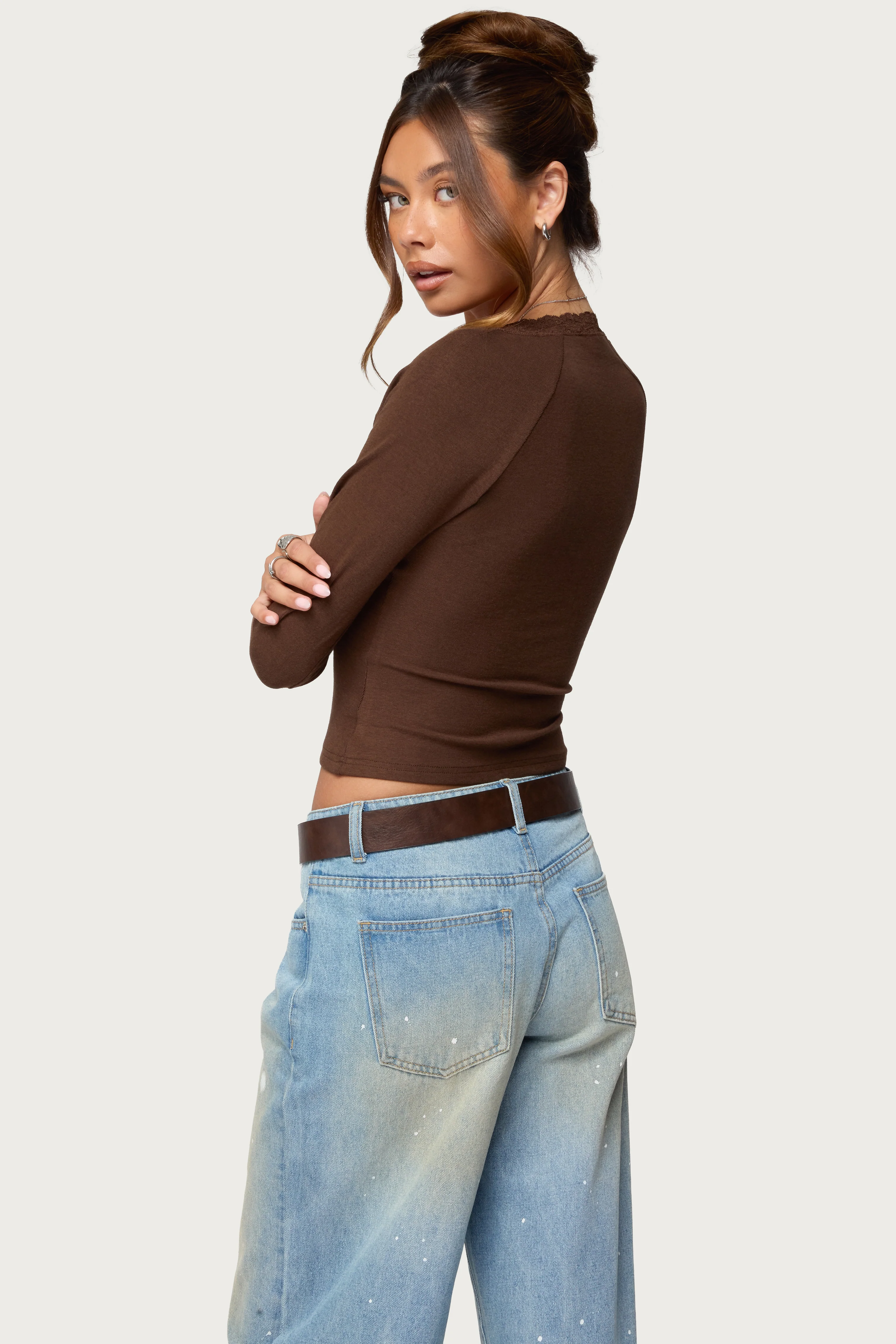 Shanah Lacey Henley Top - Image 5