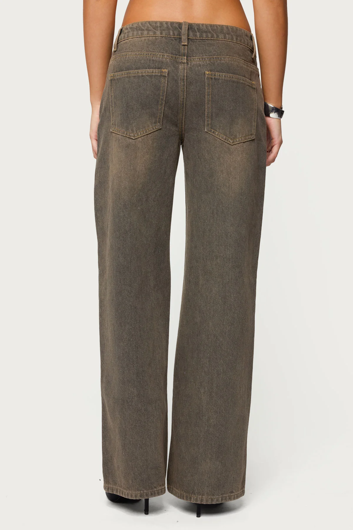 Charliza Stud Low Rise Baggy Jeans - Image 5