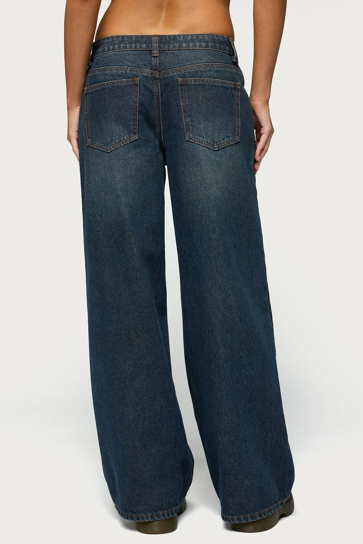 Heart Pockets Low Rise Baggy Jeans - Image 4