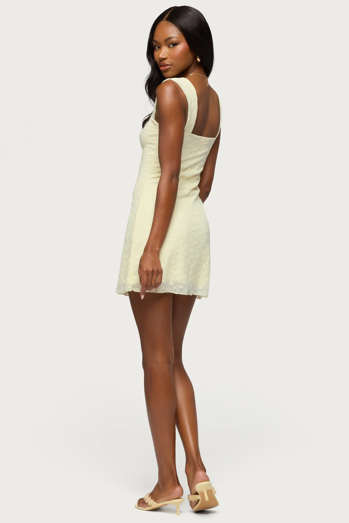 Nairobia Textured Mesh Mini Dress - Image 4