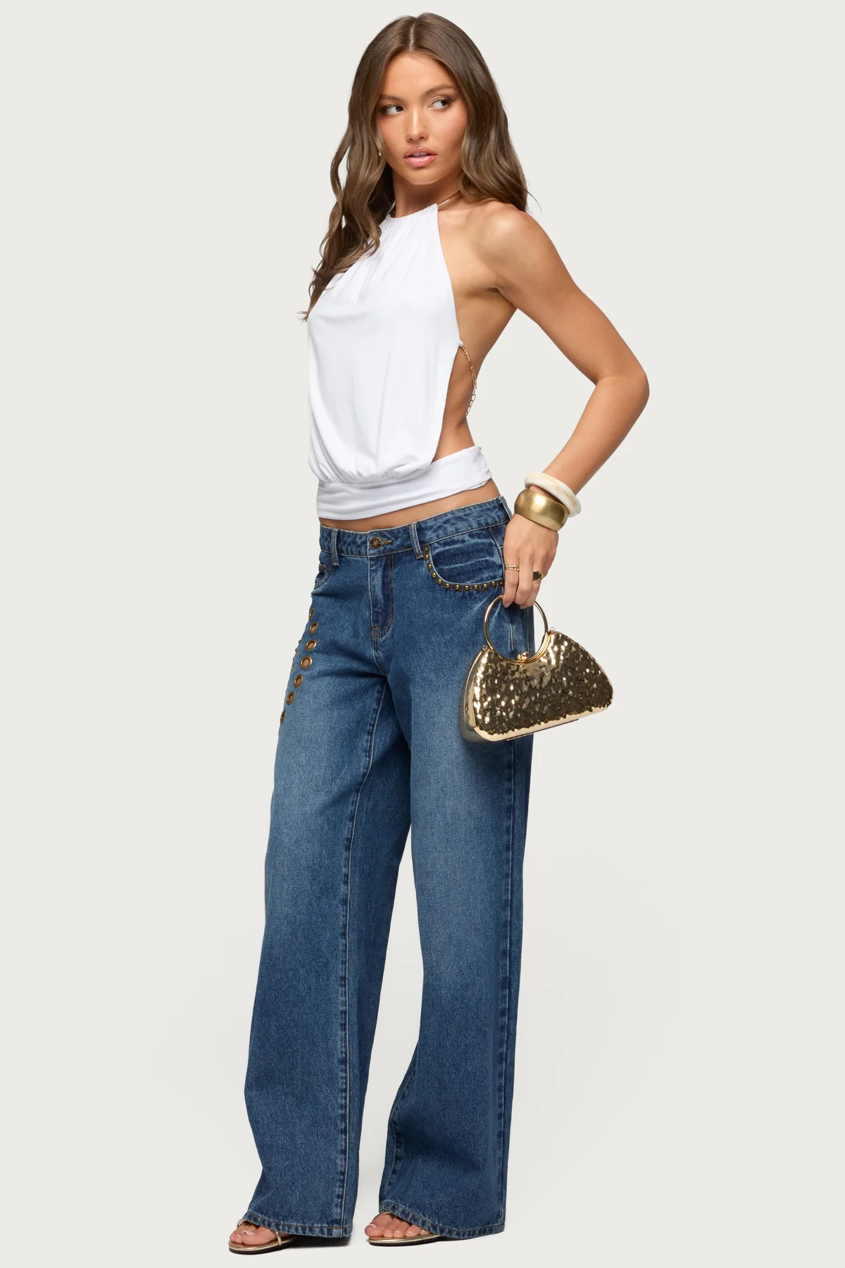Damarey Chain Backless Halter Top - Image 4