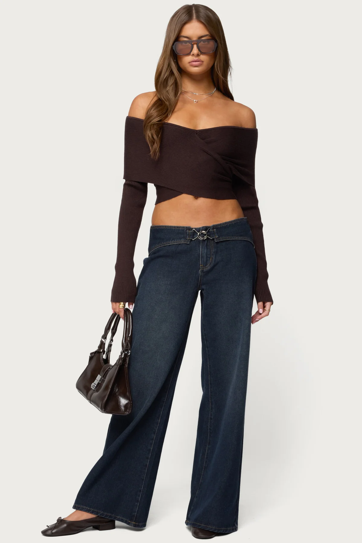 Paulina Off Shoulder Wrap Sweater - Image 2