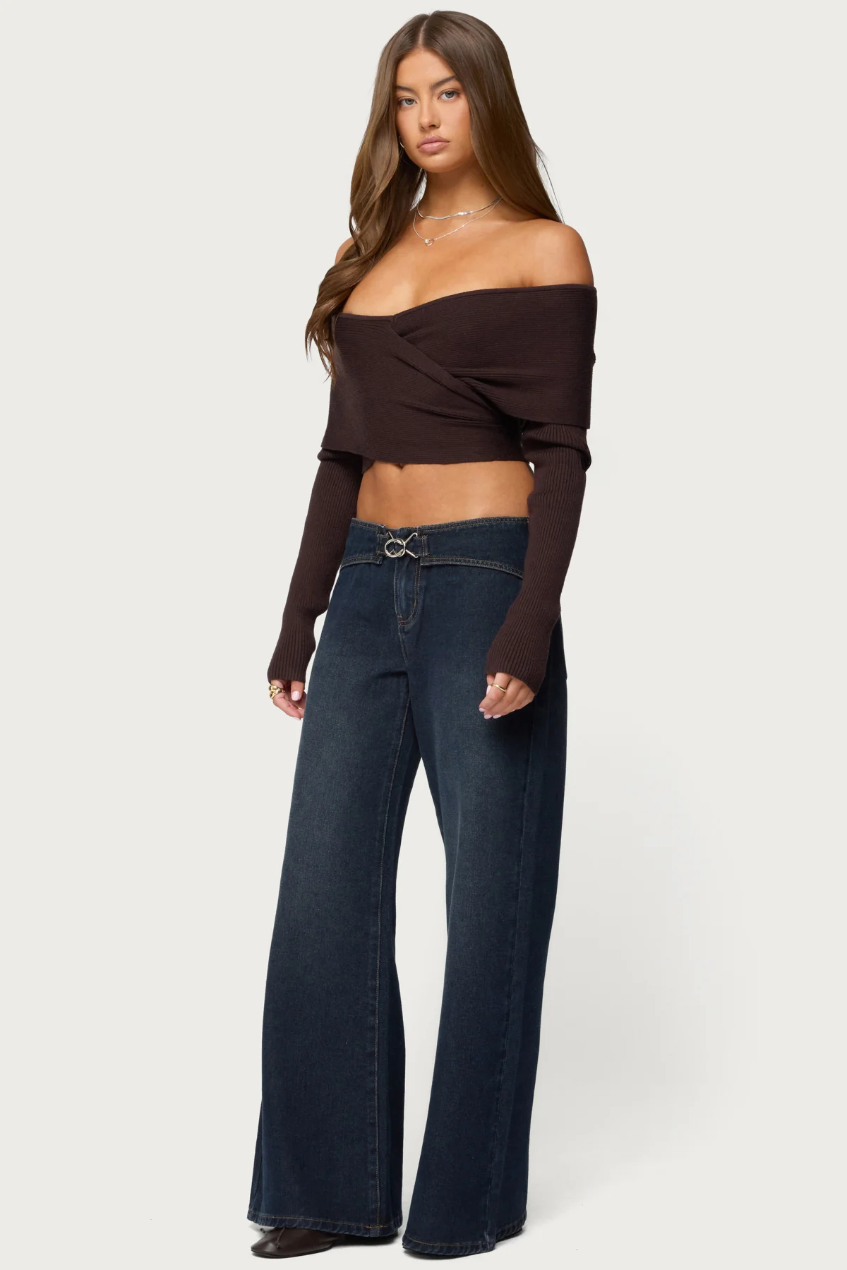 Paulina Off Shoulder Wrap Sweater - Image 4