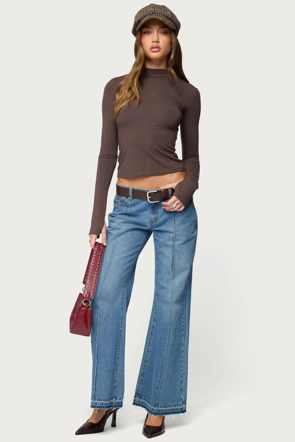 Binta Mock Neck Long Sleeve Top - Image 3