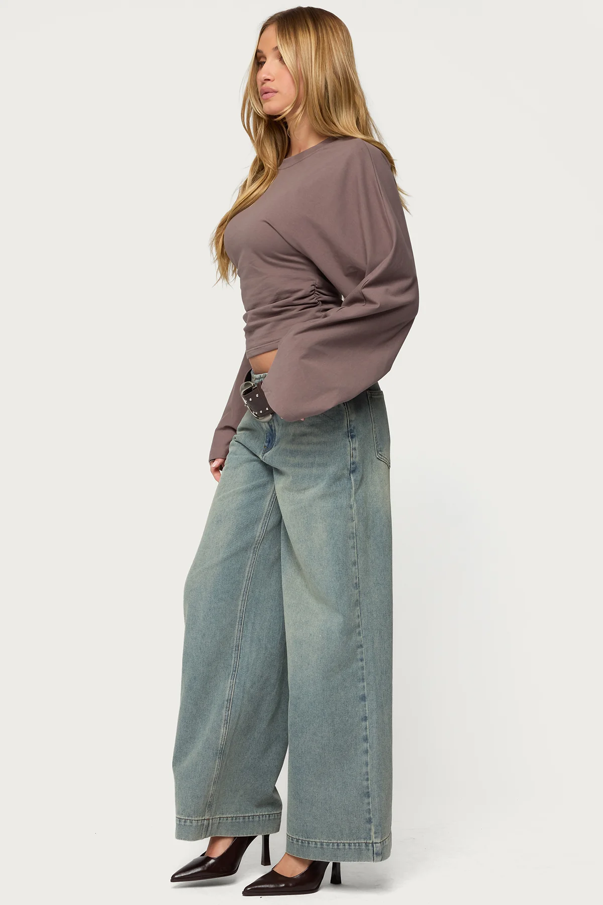 Saffie No Waistaband Low Rise Baggy Jeans - Image 3