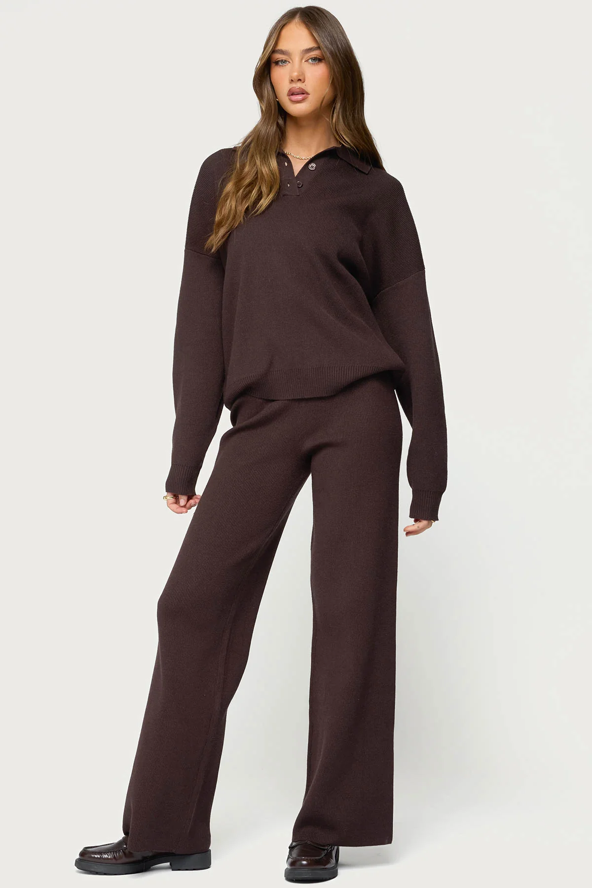 Lorie Wide Leg Knit Pants - Image 4