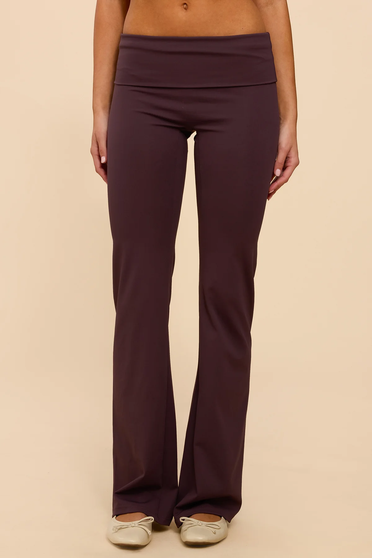 Oriane Foldover Flared Leggings - Image 2
