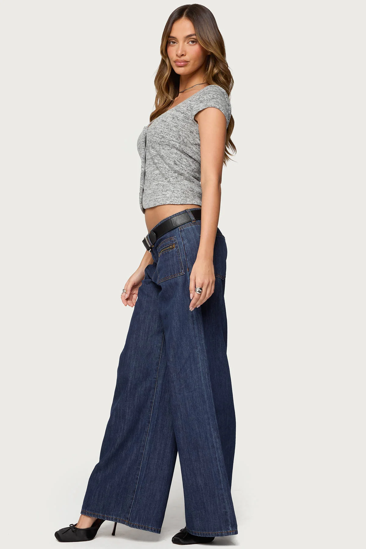 Jimena Low Rise Wide Leg Jeans - Image 3