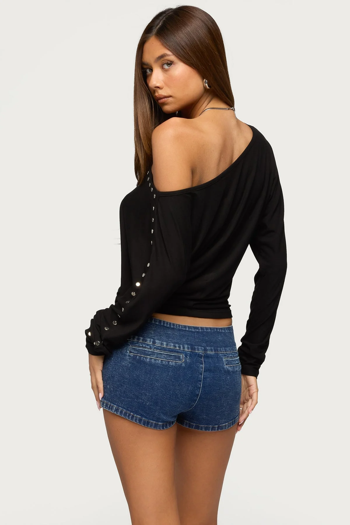 Paola Off Shoulder Stud Top - Image 5